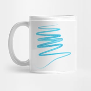 blue glitter Mug